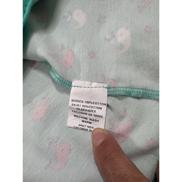 BEEBAY Girls Size 6yrs. Striped Round-Neck A-line Dress Whale Theme - Picture 6 of 6